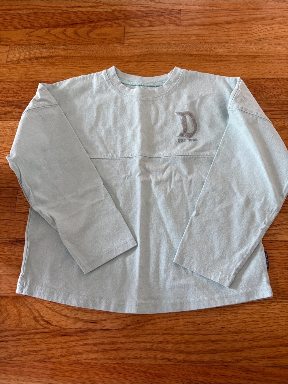 Disney jersey Light Blue with a little sparkle  Long Sleeve Kids Tee